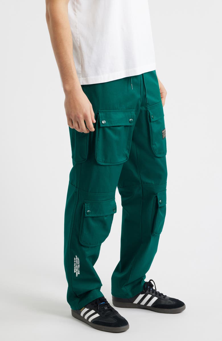 Billionaire Boys Club BB Hemisphere Cotton Twill Cargo Pants, Alternate, color, Rain Forest