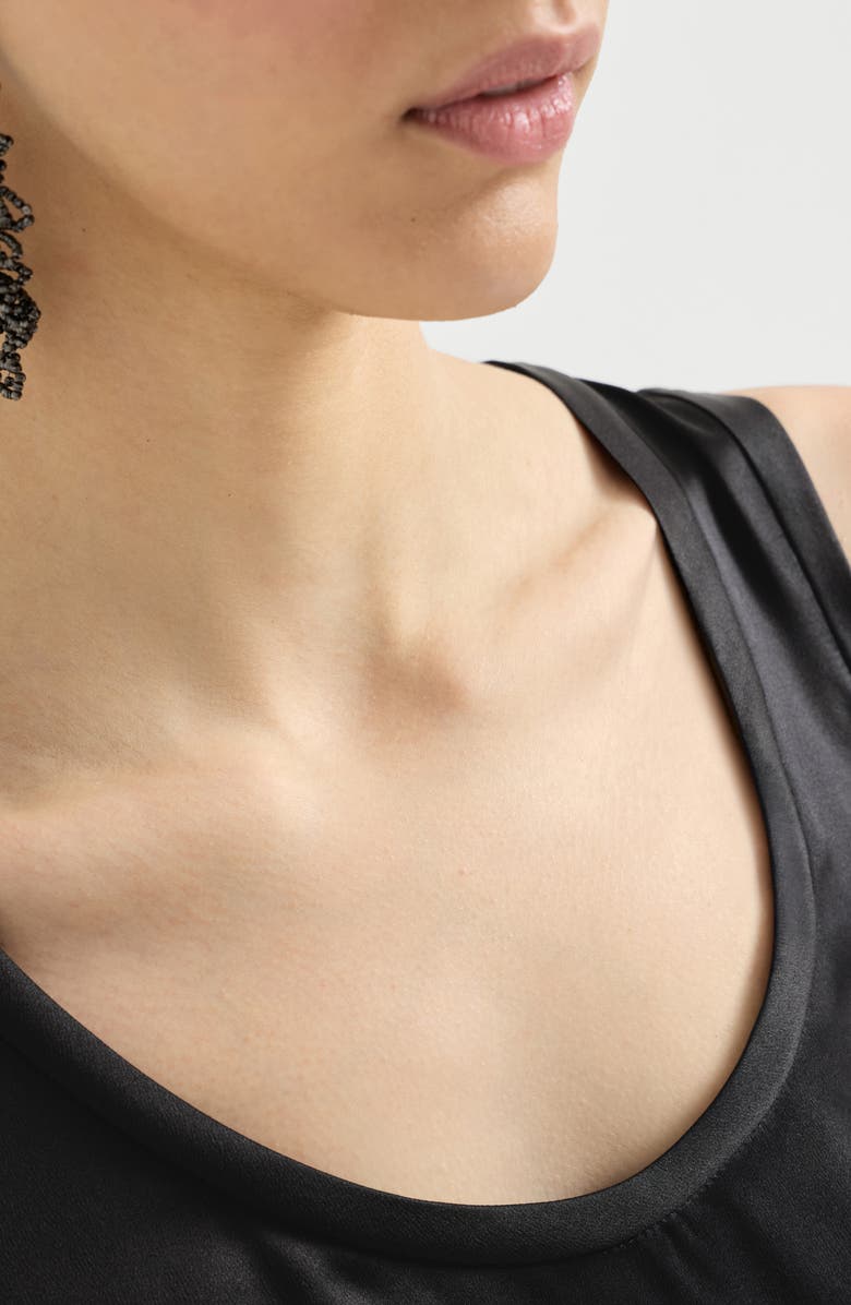 Brunello Cucinelli Satin top, Alternate, color, Black