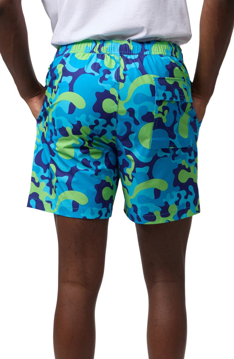 Psycho Bunny Gerry Print Swim Trunks, Alternate, color,