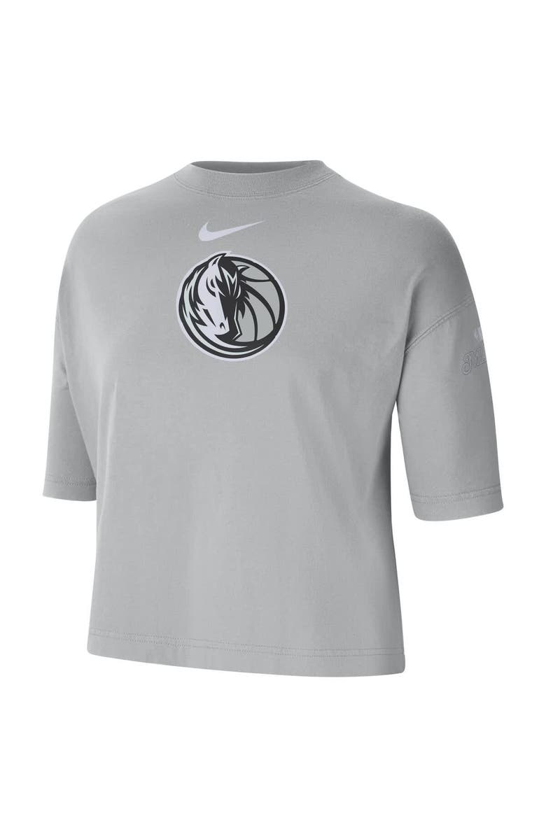 Nike Women's Nike Silver Dallas Mavericks 2024/25 City Edition Courtside Boxy T-Shirt, Alternate, color, 