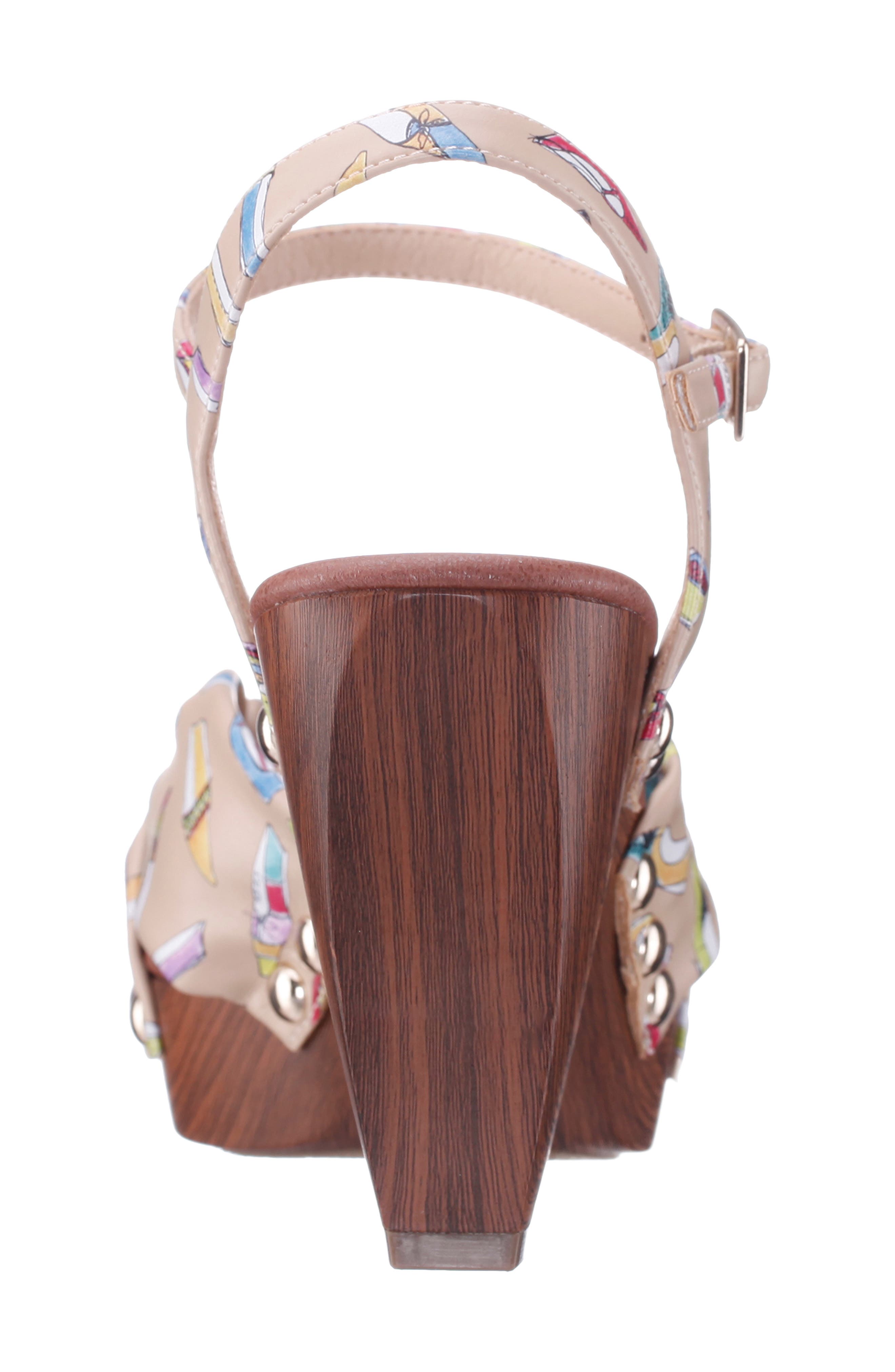 Nina Pop Ankle Strap Platform Sandal, Alternate, color, Beige