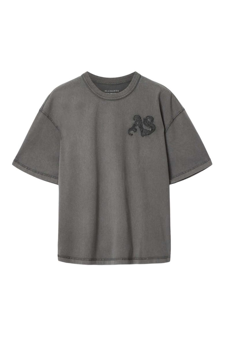 Insignia Logo Appliqué Organic Cotton T-Shirt, Alternate, color, WASHED BLACK