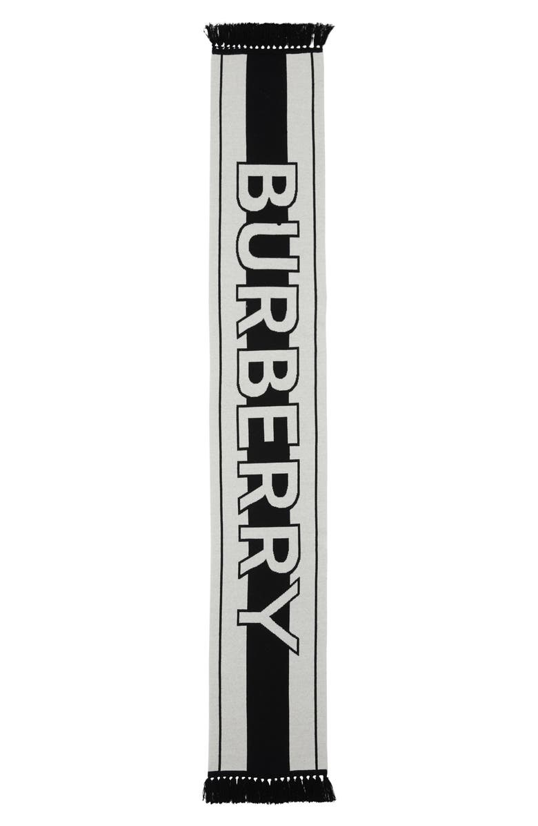 Burberry Football Stripe Cashmere Scarf, Main, color,