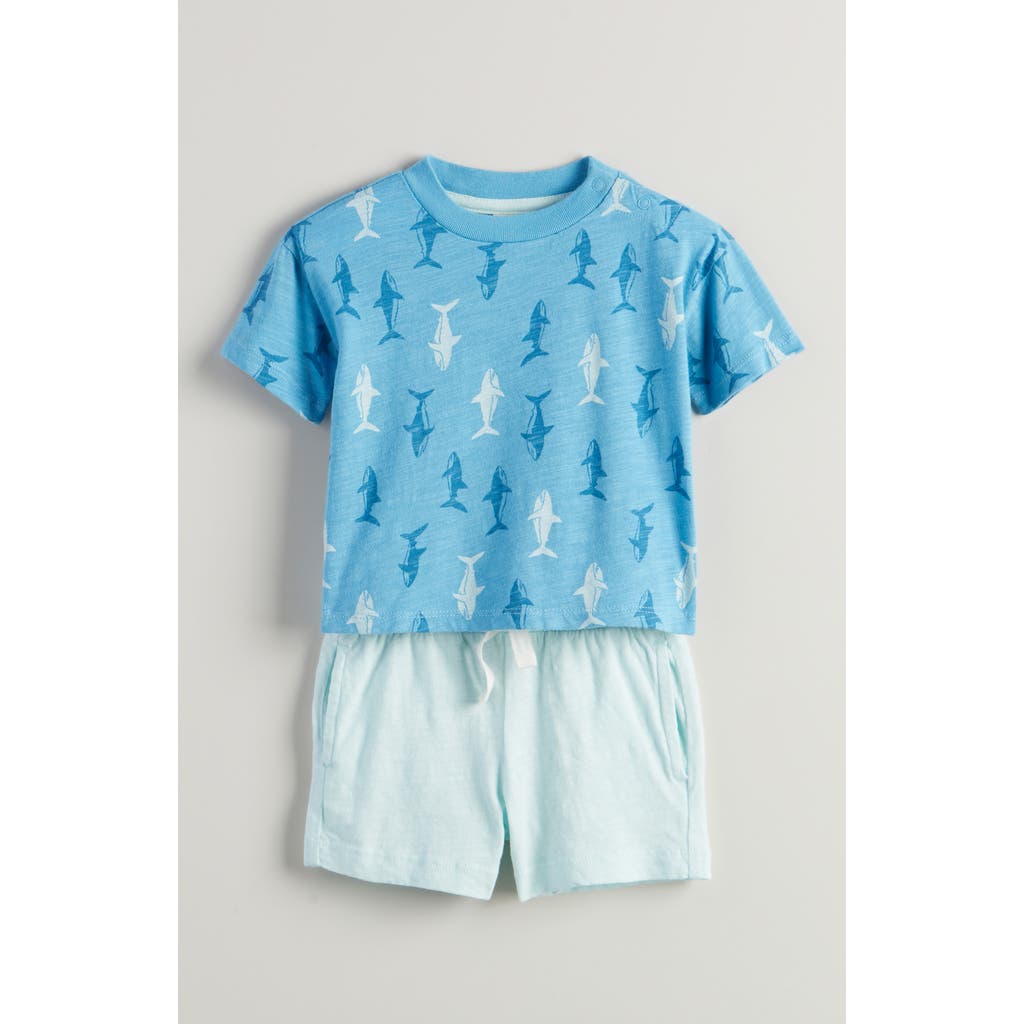 Tucker + Tate Print Cotton T-shirt & Shorts Set In Blue
