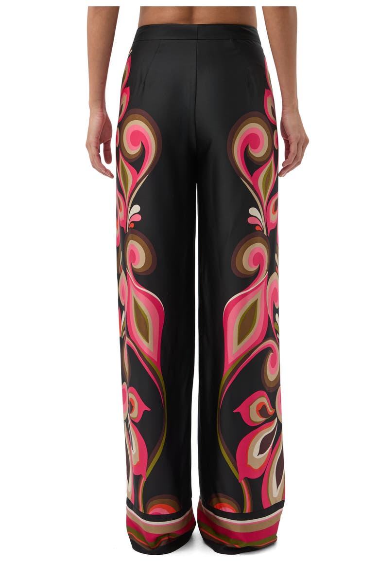 Trina Turk Verity Border Printed Wide Leg Pant, Alternate, color, Multi
