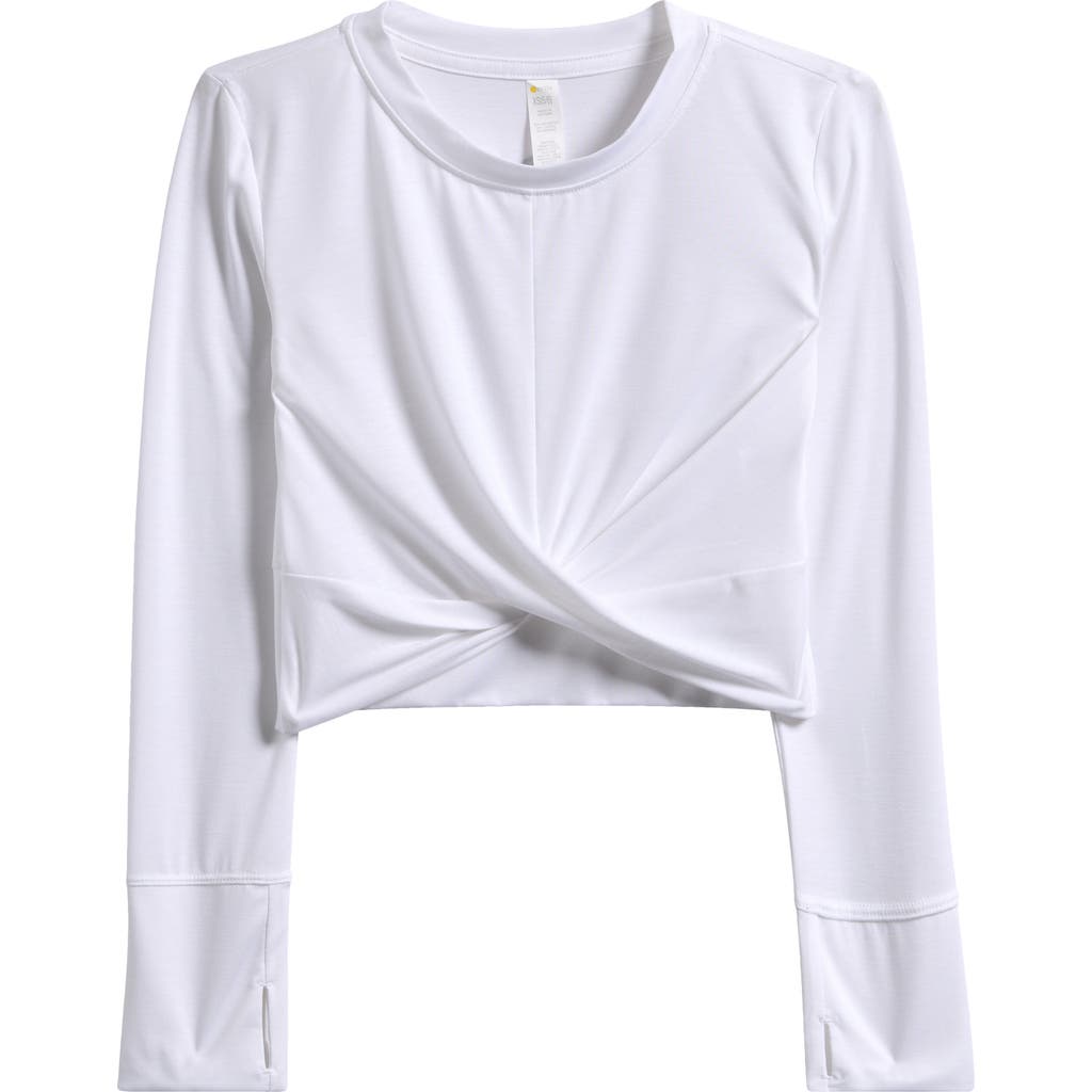 Shop Zella Girl Kids' Twist Front T-shirt In White