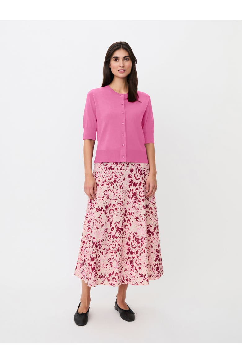 Malopus Half-Sleeve Knitted Cardigan, Alternate, color, Fuchsia Pink