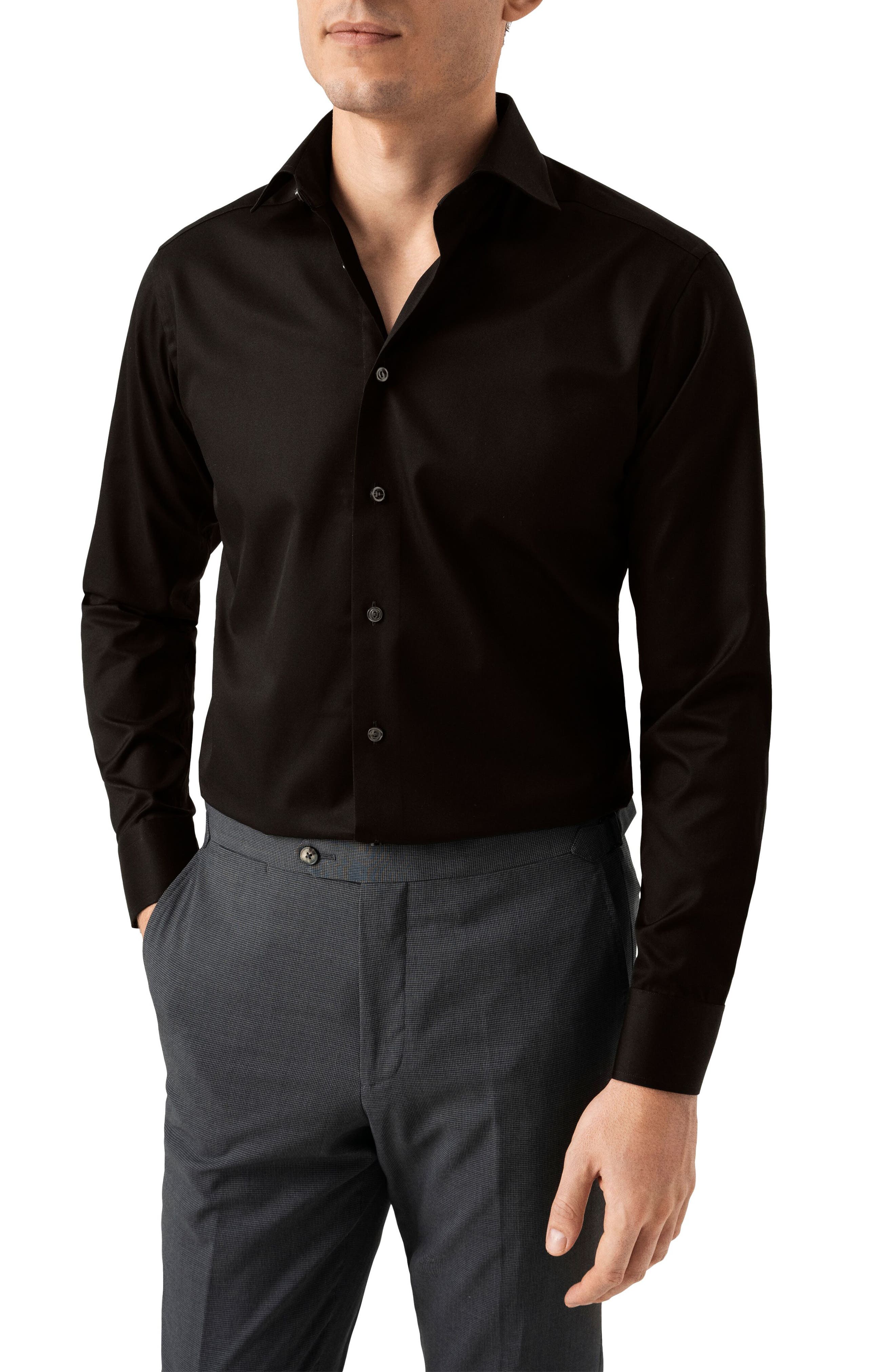 Eton Slim Fit Cotton Twill Dress Shirt