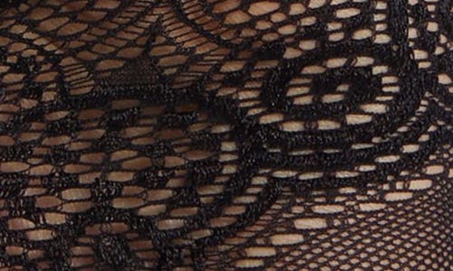 High Heel Jungle Scalloped Lace Crew Socks In Black