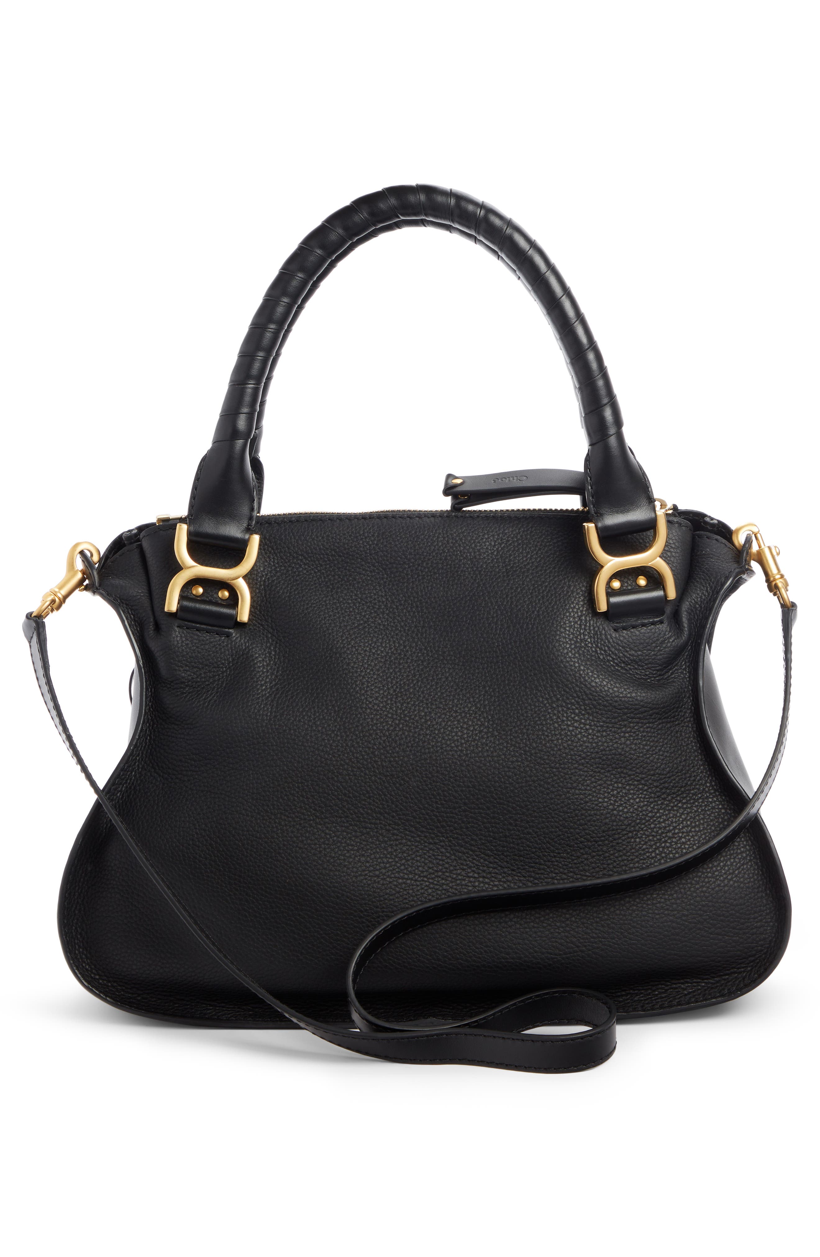 Chloé Medium Marcie Fringe Leather Satchel, Alternate, color, 