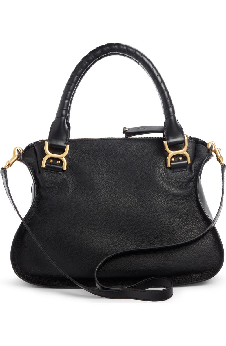 Chloé Medium Marcie Fringe Leather Satchel, Alternate, color,