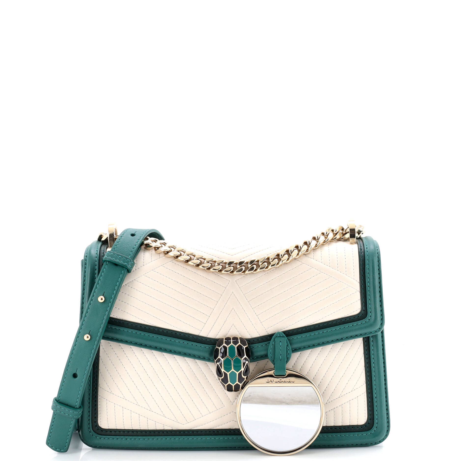 Serpenti Forever Shoulder Bag Quilted Leather Small, Alternate, color, None