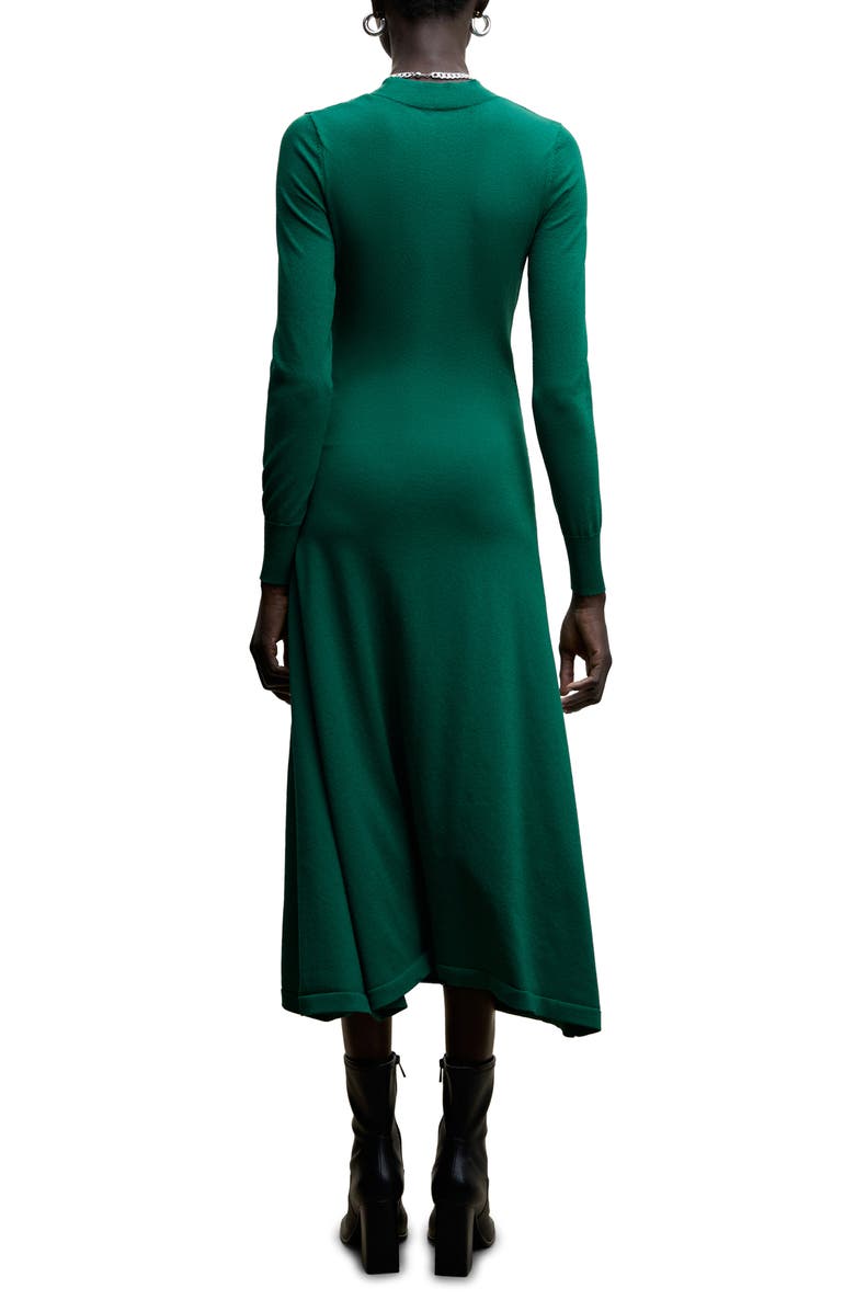 MANGO Tie Waist Long Sleeve Sweater Dress, Alternate, color,