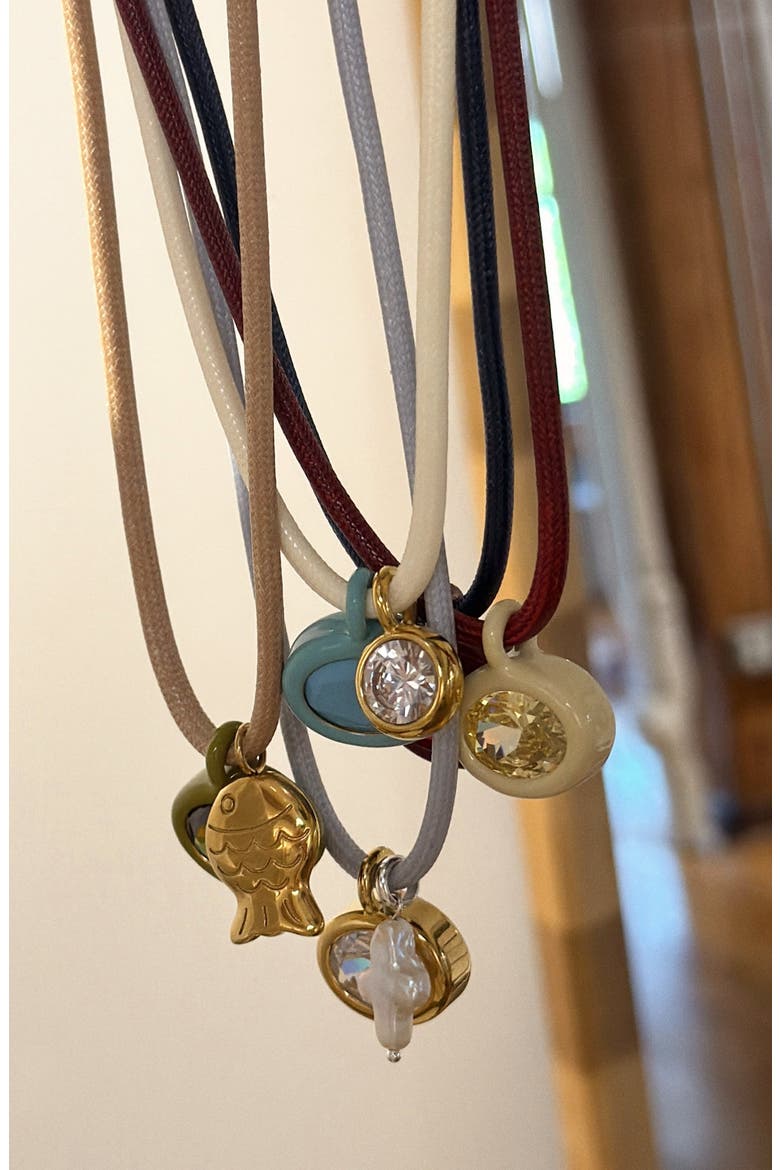 The Cord Necklace, Alternate, color, Oat