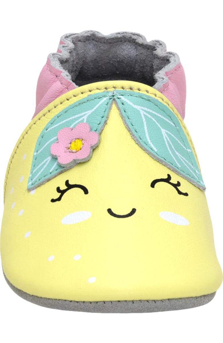 Robeez<sup>®</sup> Happy Lemon Crib Shoe, Alternate, color,