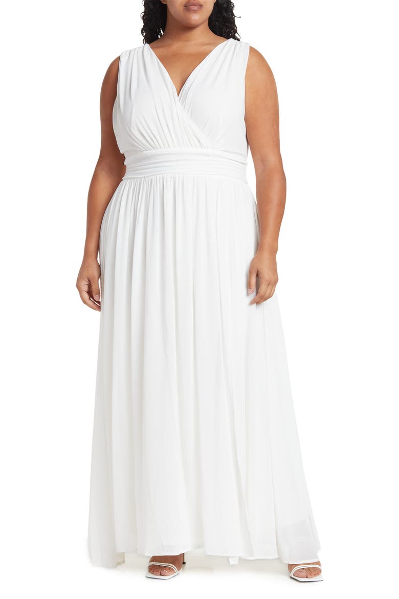 Thalia Goddess Maxi Dress, Main, color, GARDENIA