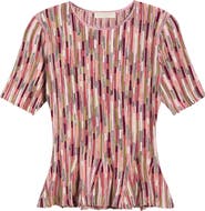 Ulla Johnson Samira Mulitcolor Short Sleeve Top