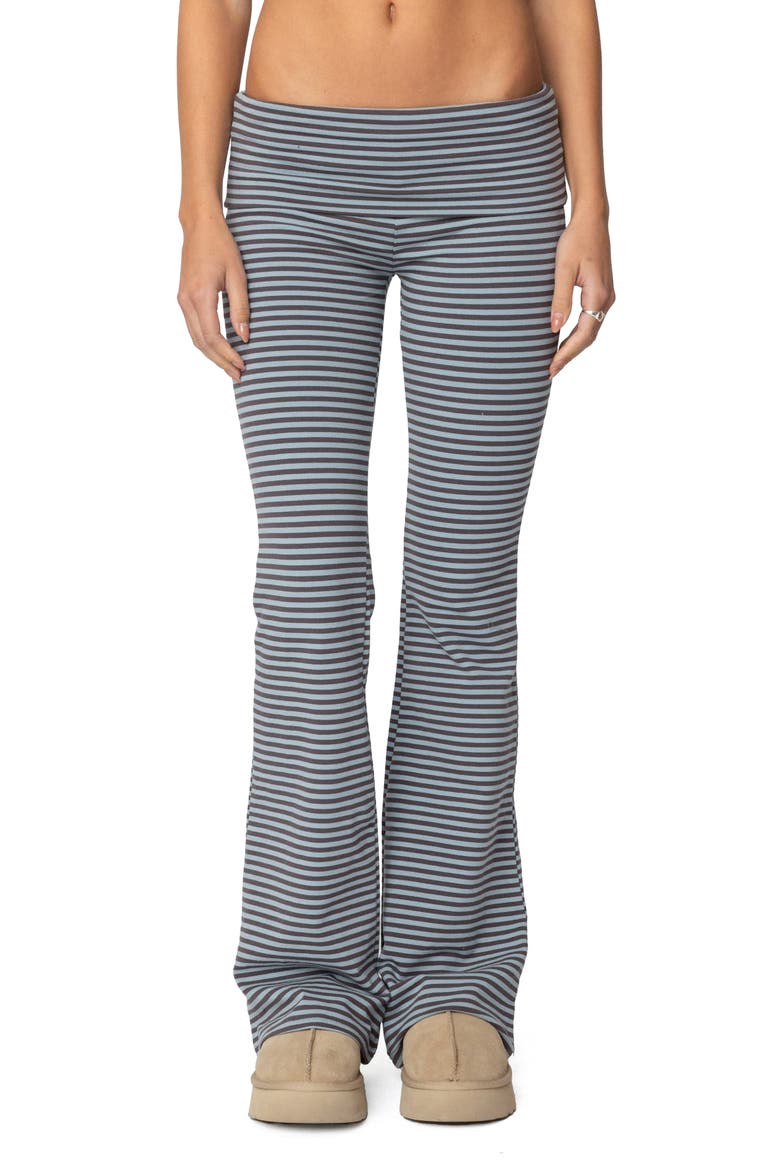 Kaeli Stripe Flare Pants, Main, color, NAVY