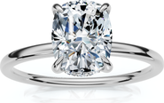 Bliss Diamond Certified 2Ct Cushion Hidden Halo Diamond Engagement Ring 14k Gold Lab Grown