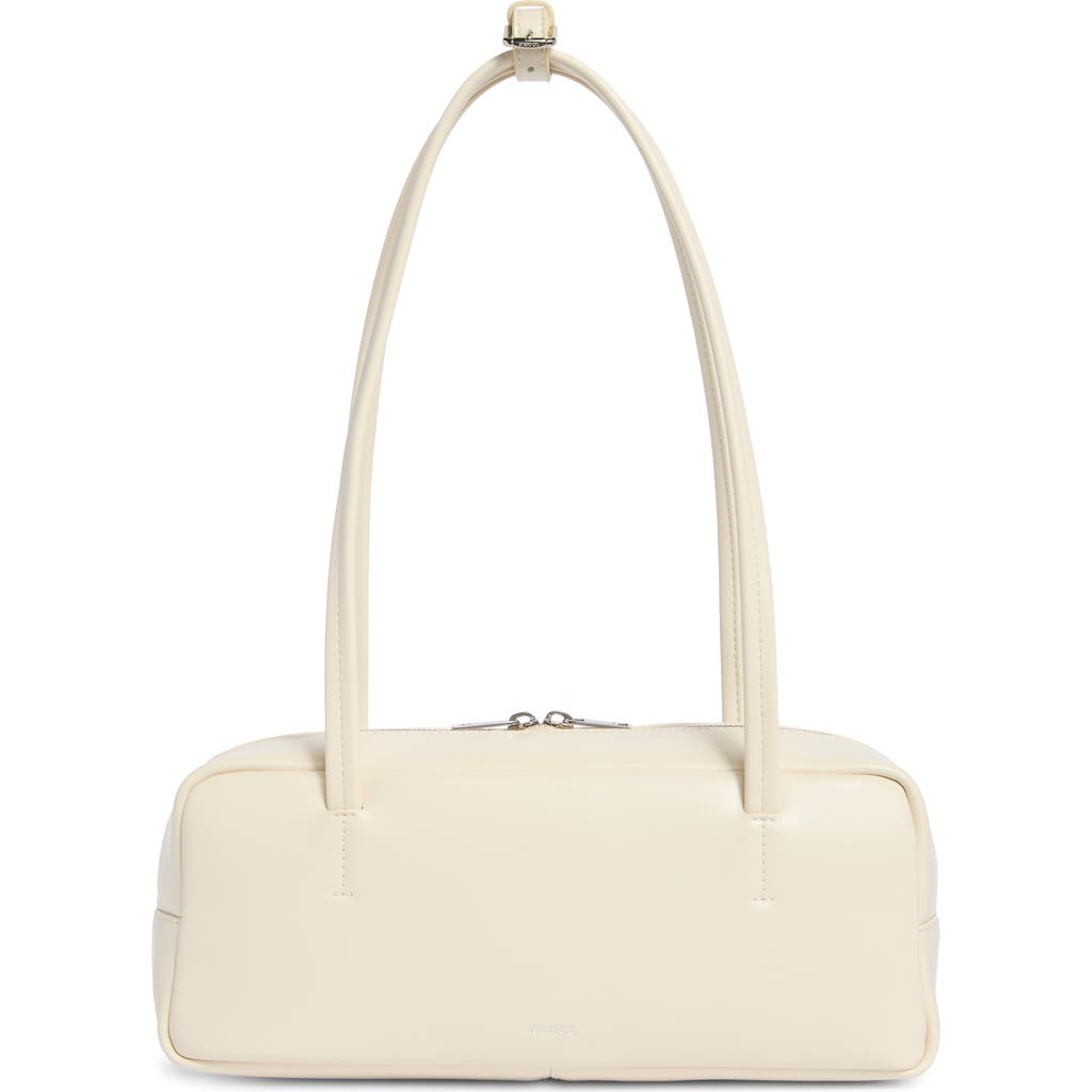 Stand Oil More Faux Leather Baguette Bag In White
