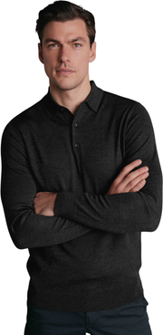 Charles Tyrwhitt Merino Polo Long Sleeve Sweater