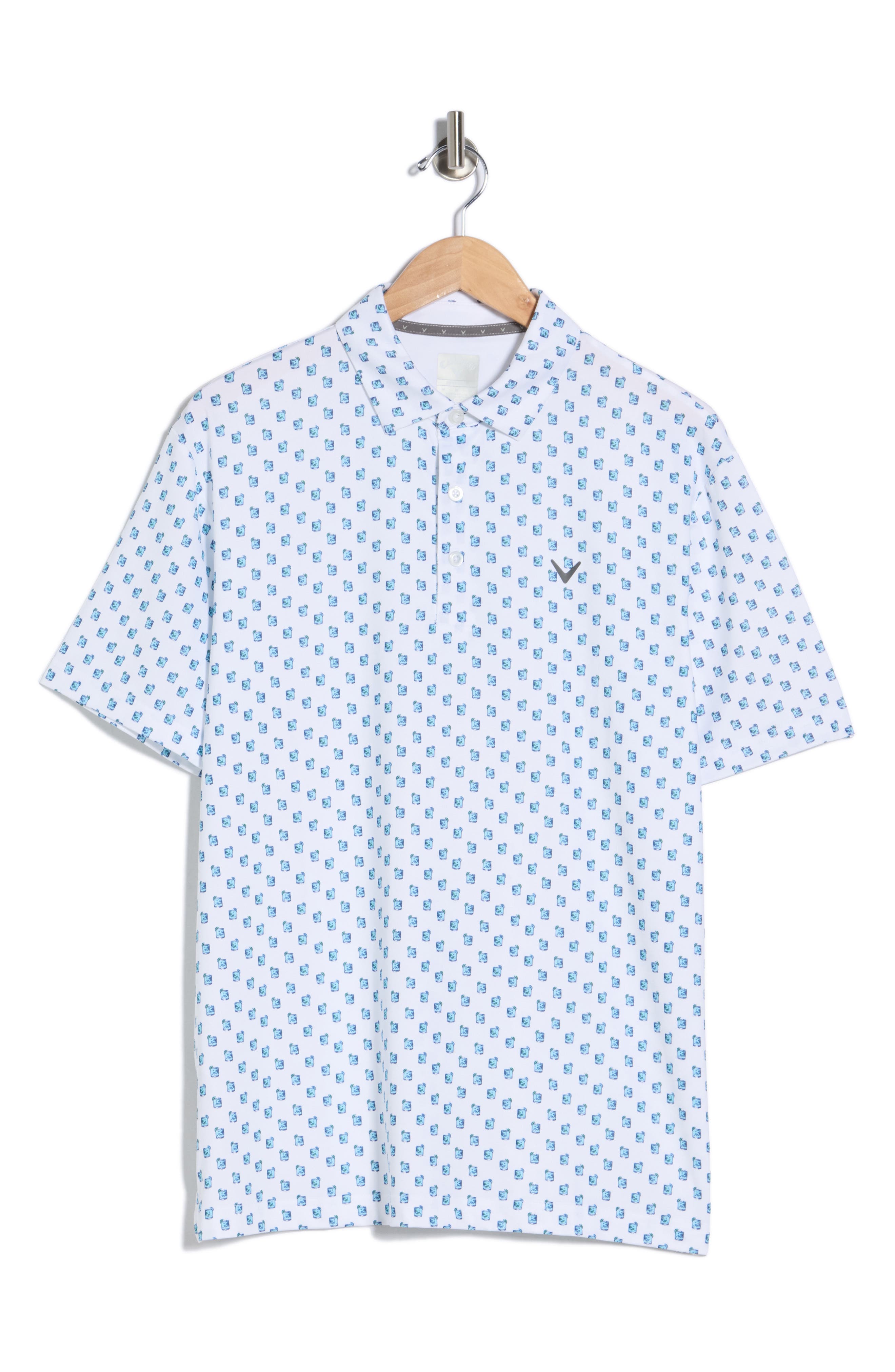 Callaway Tropical Cocktail Print Knit Golf Polo