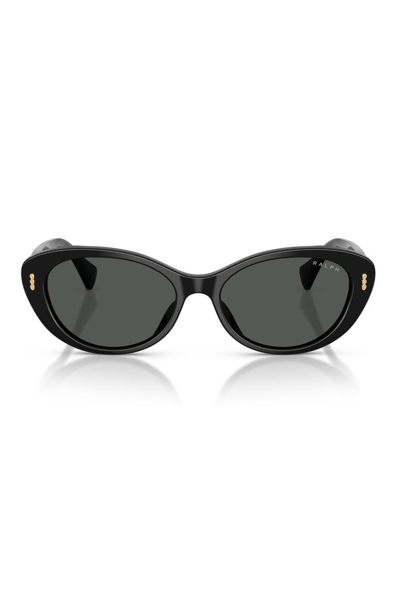 RA5350U 53mm Oval Sunglasses, Main, color, SHINY BLACK / GREY