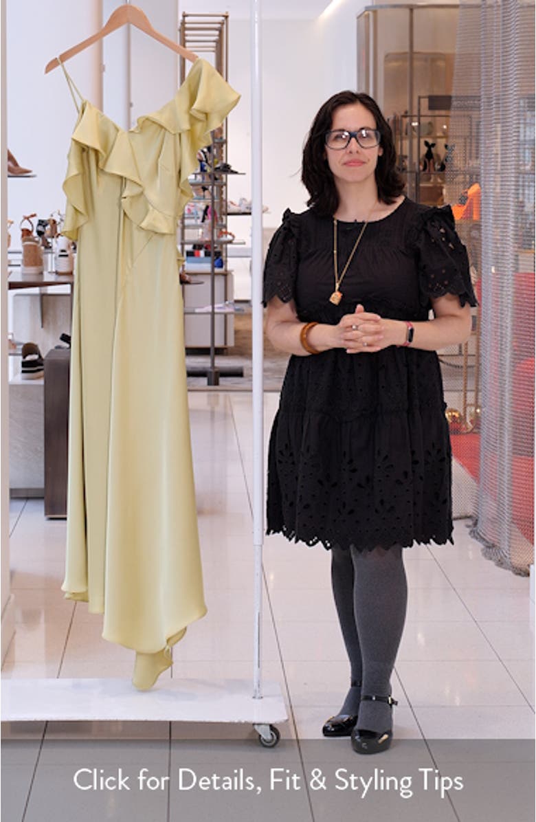 The Bridget Ruffle One-Shoulder Dress, sales video thumbnail