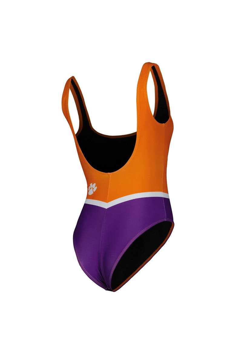 Women's FOCO Orange Clemson Tigers One-Piece Bathing Suit, Alternate, color, Orange