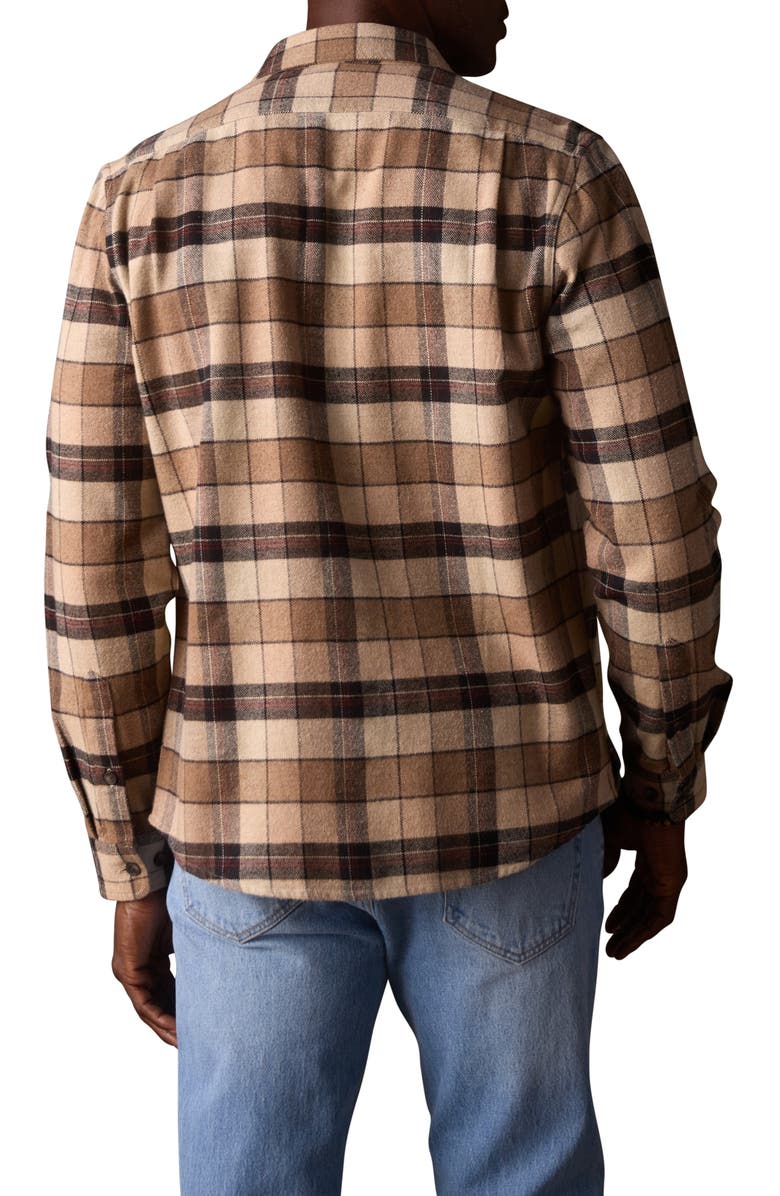 The Normal Brand Louis Heavyweight Flannel Overshirt, Alternate, color, Mink Plaid