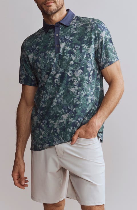 Floral Performance Golf Polo