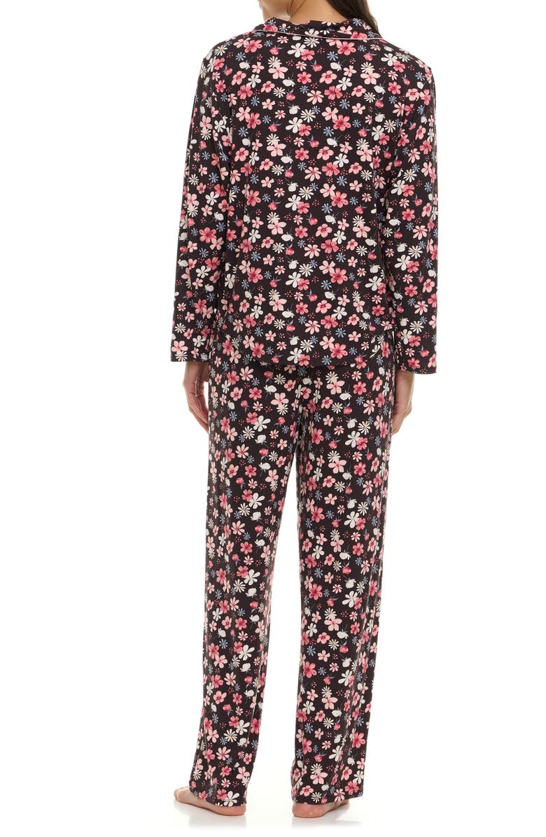 Flora By Flora Nikrooz Lindsey Collared Knit Pajamas, Alternate, color, Coffee