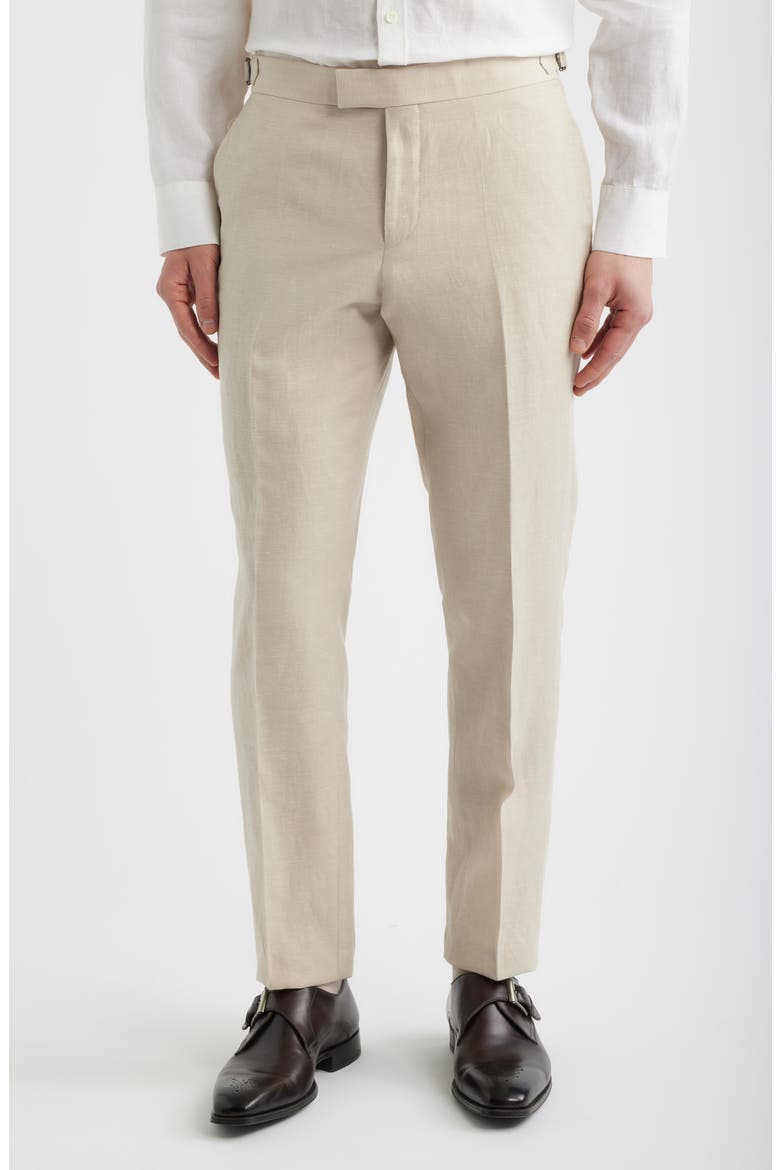 Huge Slim Fit Wool & Linen Suit, Alternate, color, OPEN BEIGE