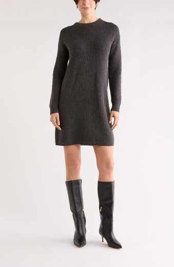 NORDSTROM RACK Textured Stitch Long Sleeve Sweater Dress