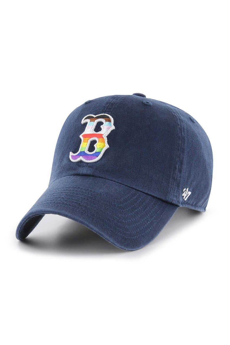 Men's '47  Navy Boston Red Sox Team Pride Clean Up Adjustable Hat, Main, color, Navy