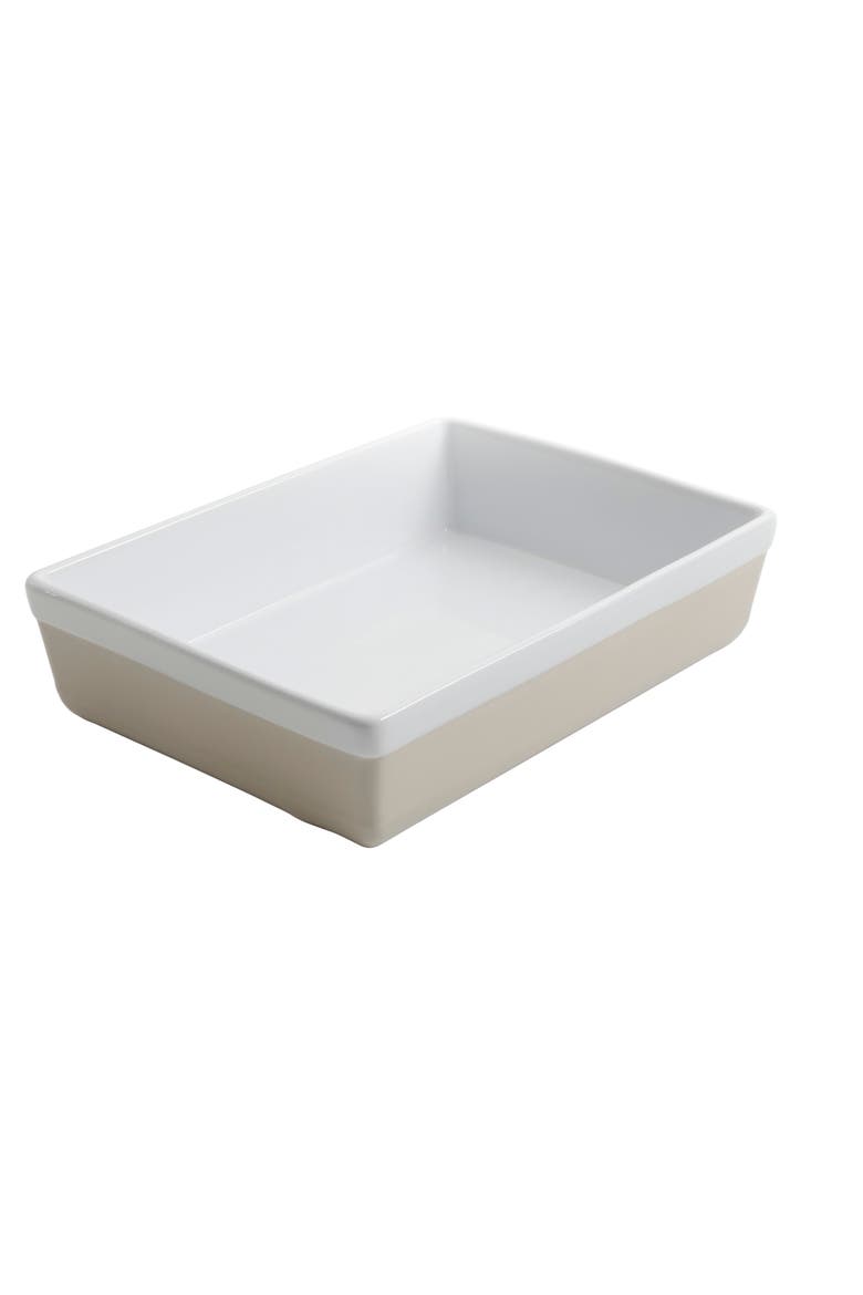 3-Piece Stoneware Baker Set, Oven-Safe Baking Dishes for Casseroles & Desserts, Alternate, color, Grey