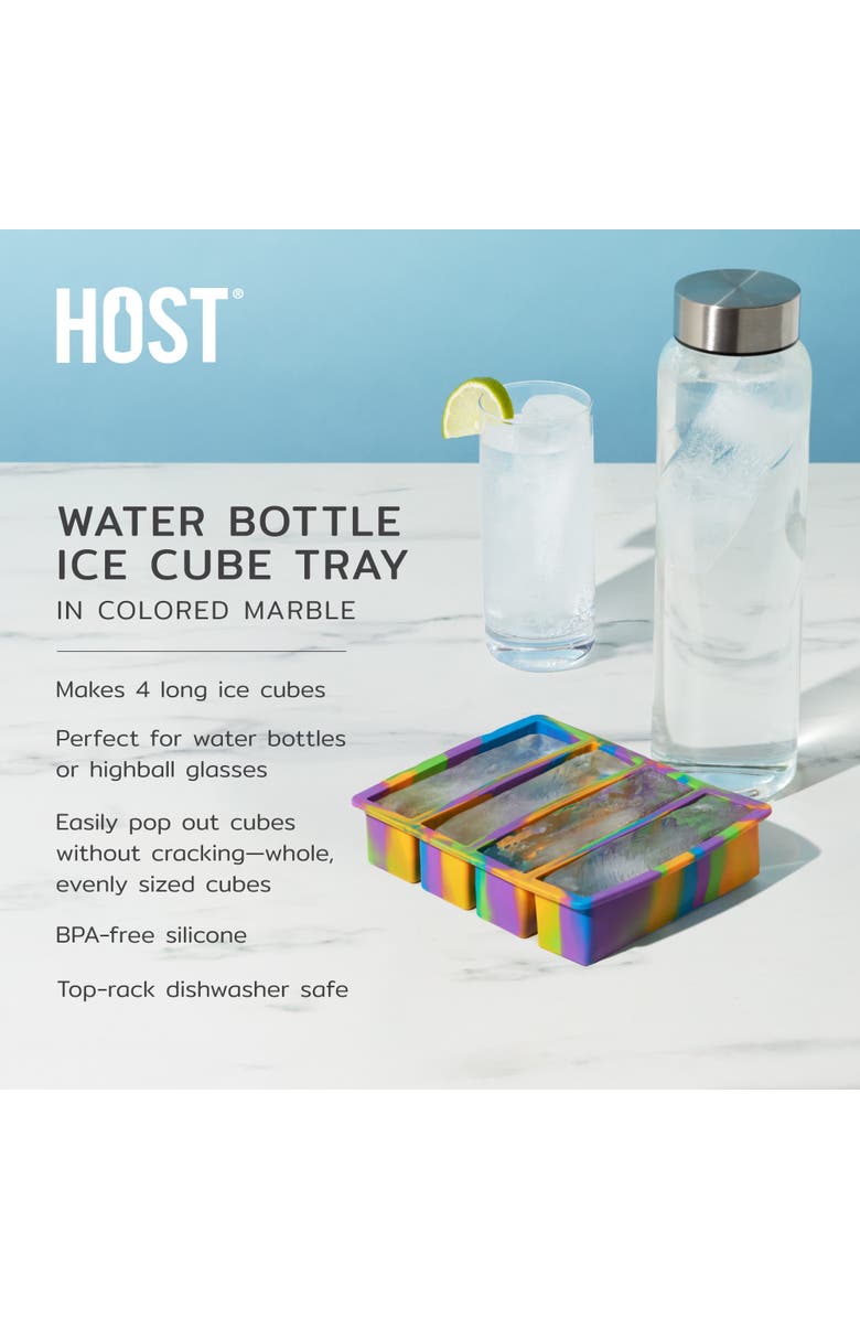HOST Water Bottle Ice Cube Tray, Alternate, color, Colored Marble