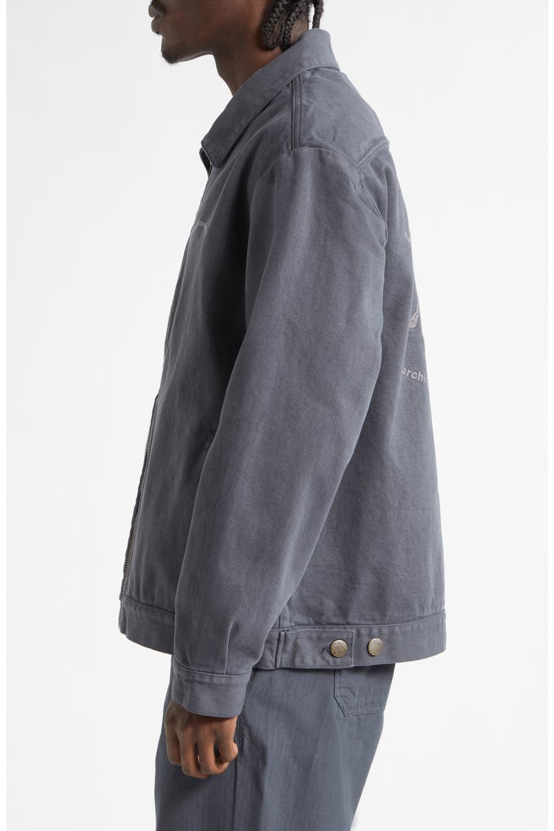 Lake Cotton Twill Zip Jacket, Alternate, color, CHARCOAL