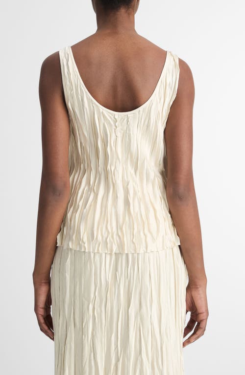 Vince Crushed Satin Tank In Neutral