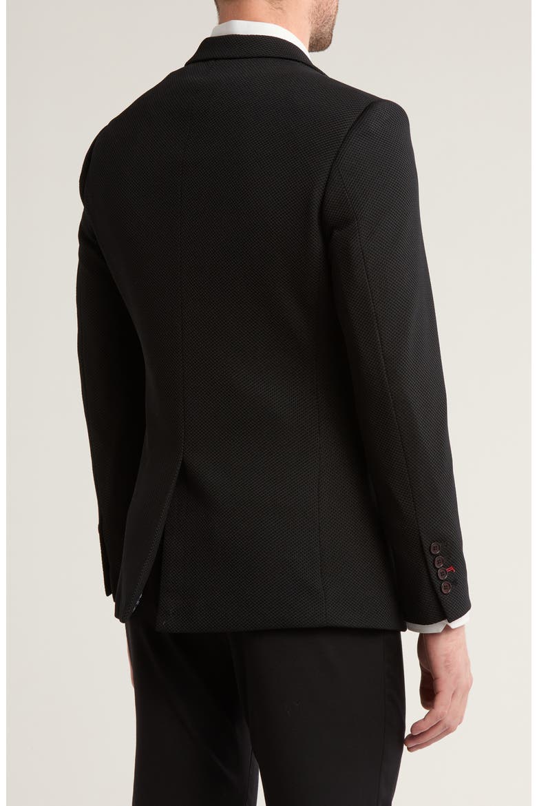 Slim Fit Knit Fashion Blazer, Alternate, color, BLACK