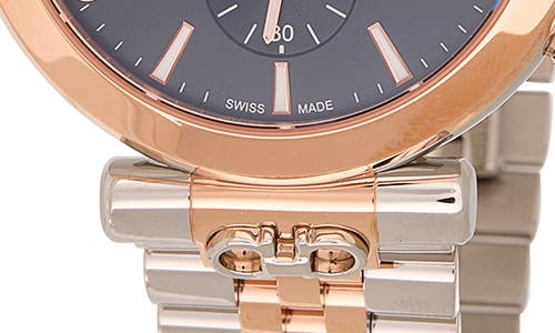 Ferragamo Ora Chronograph Bracelet Strap Watch, 38mm In Two Tone