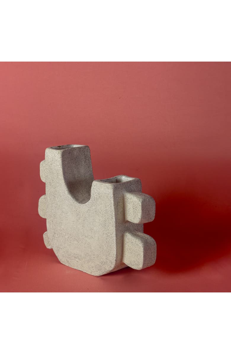 Alma Ome Vase, Alternate, color, White