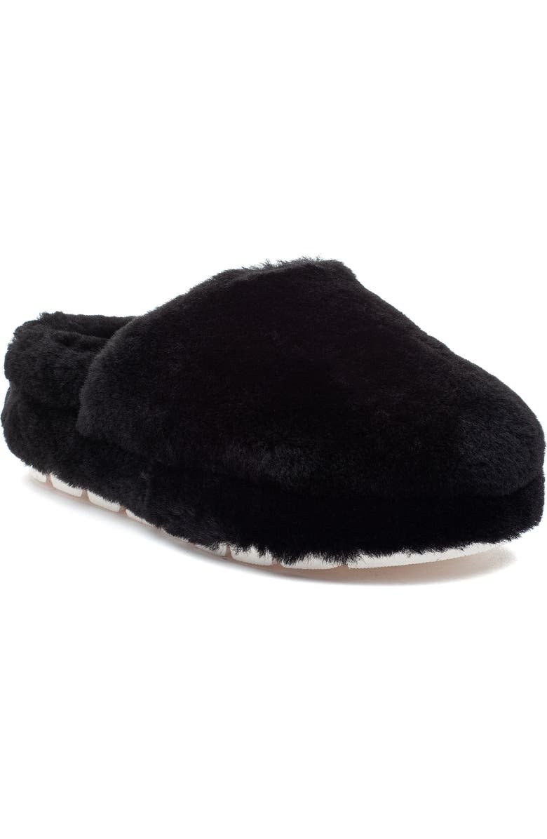 JSlides Sleek Genuine Shearling Platform Slipper, Main, color,