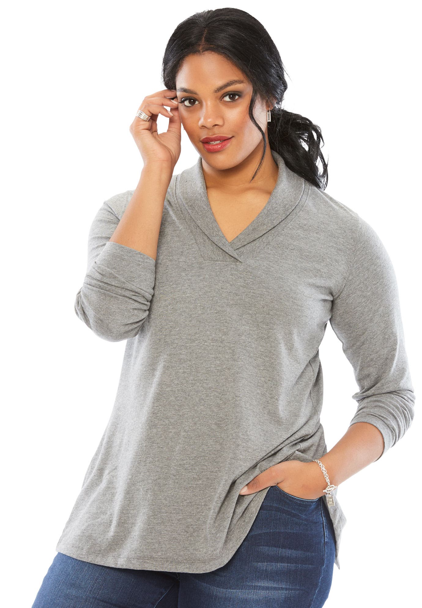 Shawl Collar Ultimate Tee - image 3