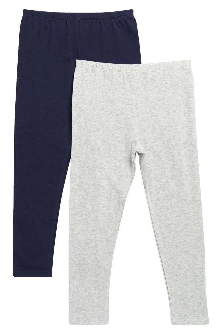 Kids' 2-Pack Leggings, Main, color, GREY / NAVY