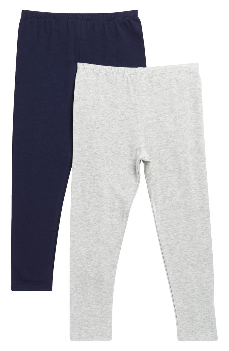 Splendid Kids' 2-Pack Leggings, Main, color, Grey / Navy