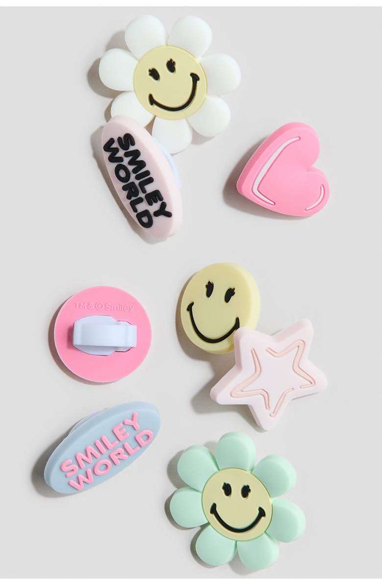 H&M 8-pack Shoe Charms, Alternate, color, Multi/Smileyworld®
