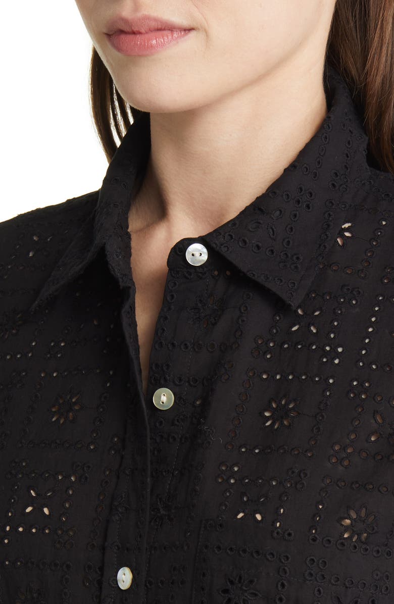 Rails Arlo Eyelet Cotton Button-Up Shirt, Alternate, color, 