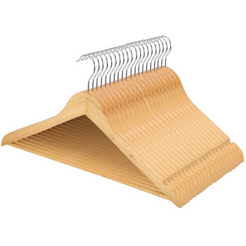 20 Piece Acacia Wood Swivel Hook Hanger Set