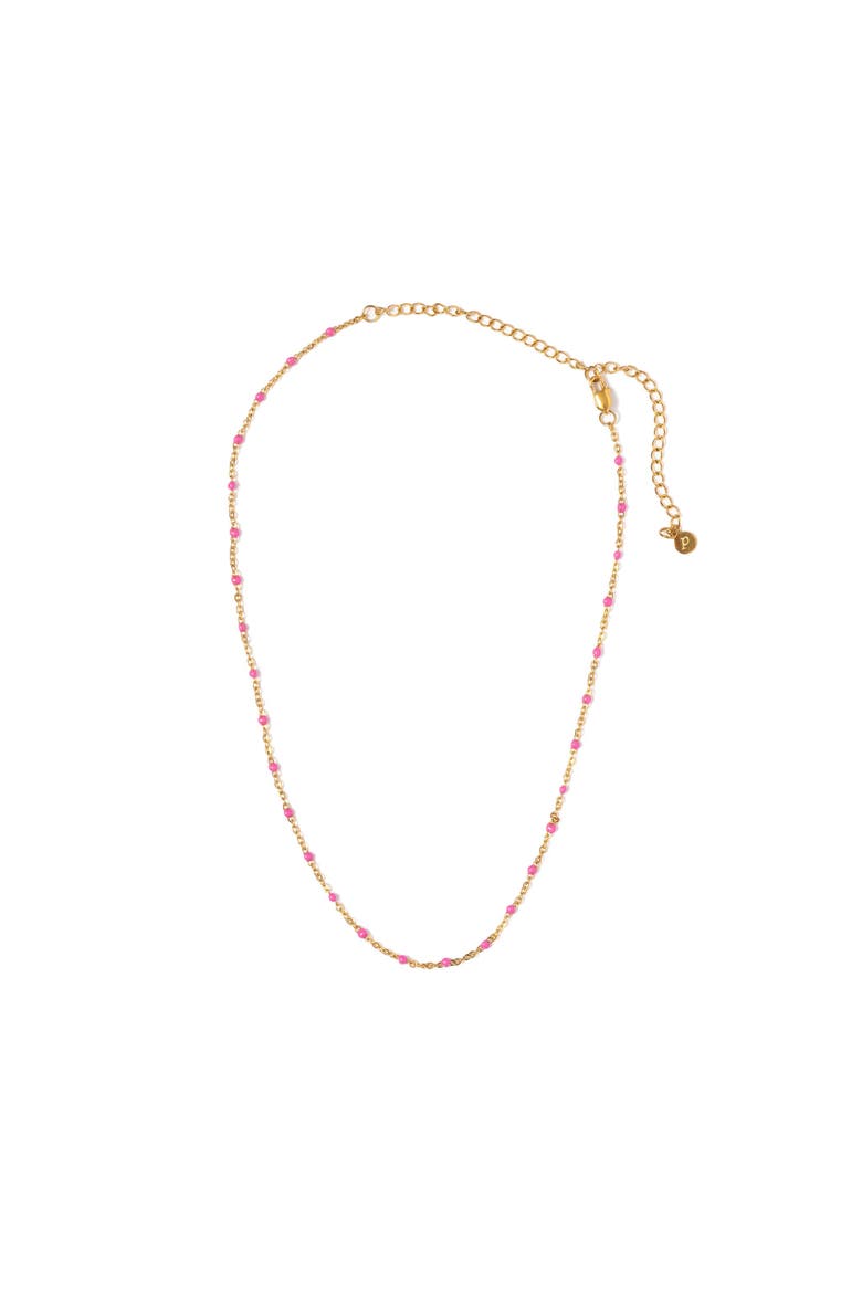 Enamel Bead Necklace, Alternate, color, Pink